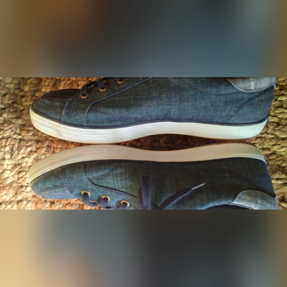Keds Blue Canvas Lace-Up Sneakers Denim Preppy Casual Sz 10 Boho Gypsy - Picture 10 of 10